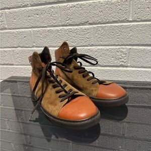 Paul & Shark Brown and Tan Sneakers with Rugged Design